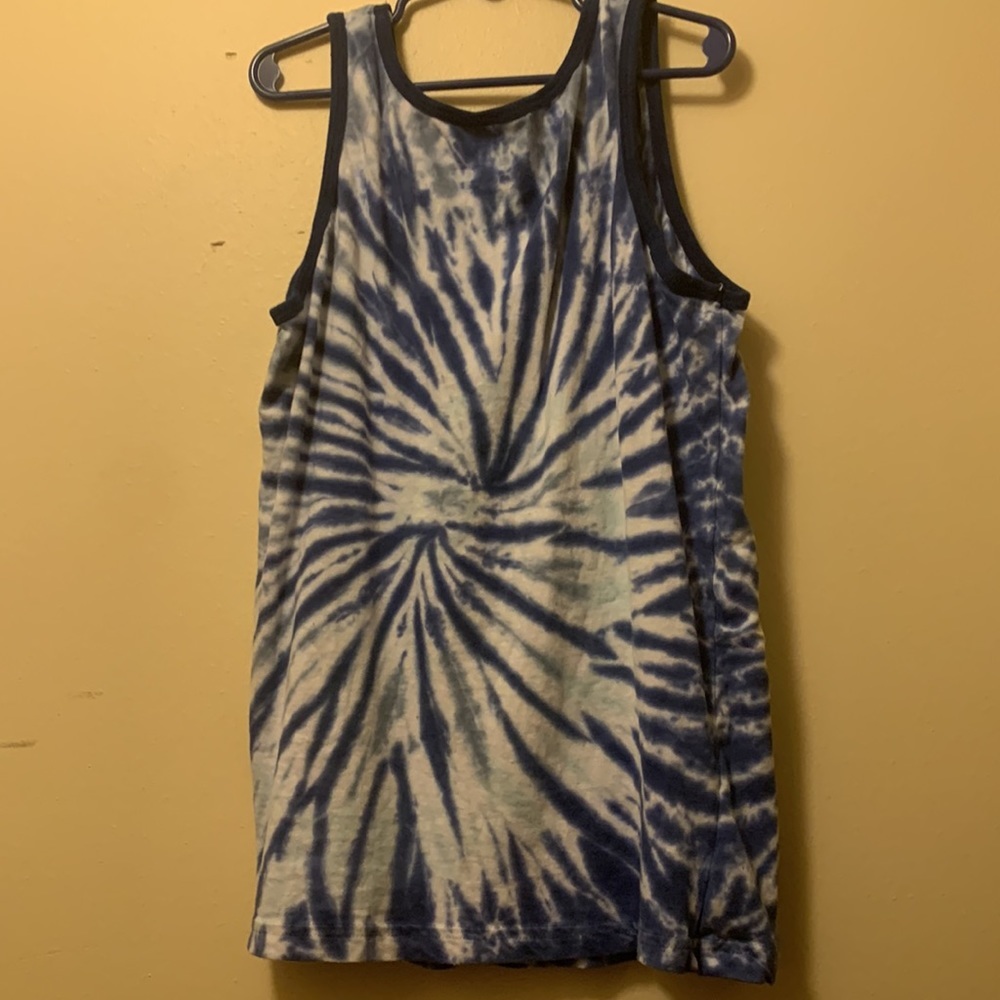 Marvel Avengers Blue Tie Dye Tank Top Size Small - Picture 3 of 4